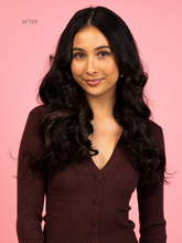 Load image into Gallery viewer, Clip-in Dark Brown Hair Extensions after front