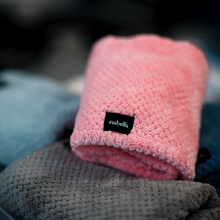 Load image into Gallery viewer, Hair towel pink folded