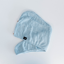 Load image into Gallery viewer, Hair towel light cyan laying down