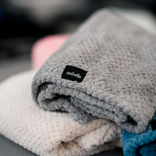 Load image into Gallery viewer, Hair towel Grey folded
