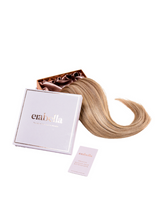 Load image into Gallery viewer, Clip-in Dark Brown Hair Extensions in box