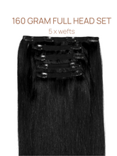 Load image into Gallery viewer, Clip-in Dark Brown Hair Extensions clips