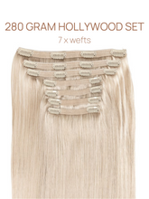 Load image into Gallery viewer, Clip-in Dark Brown Hair Extensions 280 grams