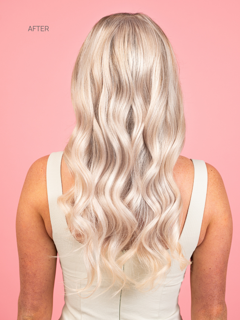 Clip-in Dark Brown Hair Extensions after back