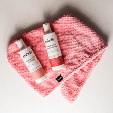 Load image into Gallery viewer, hair growth value bundle, pink hair towel
