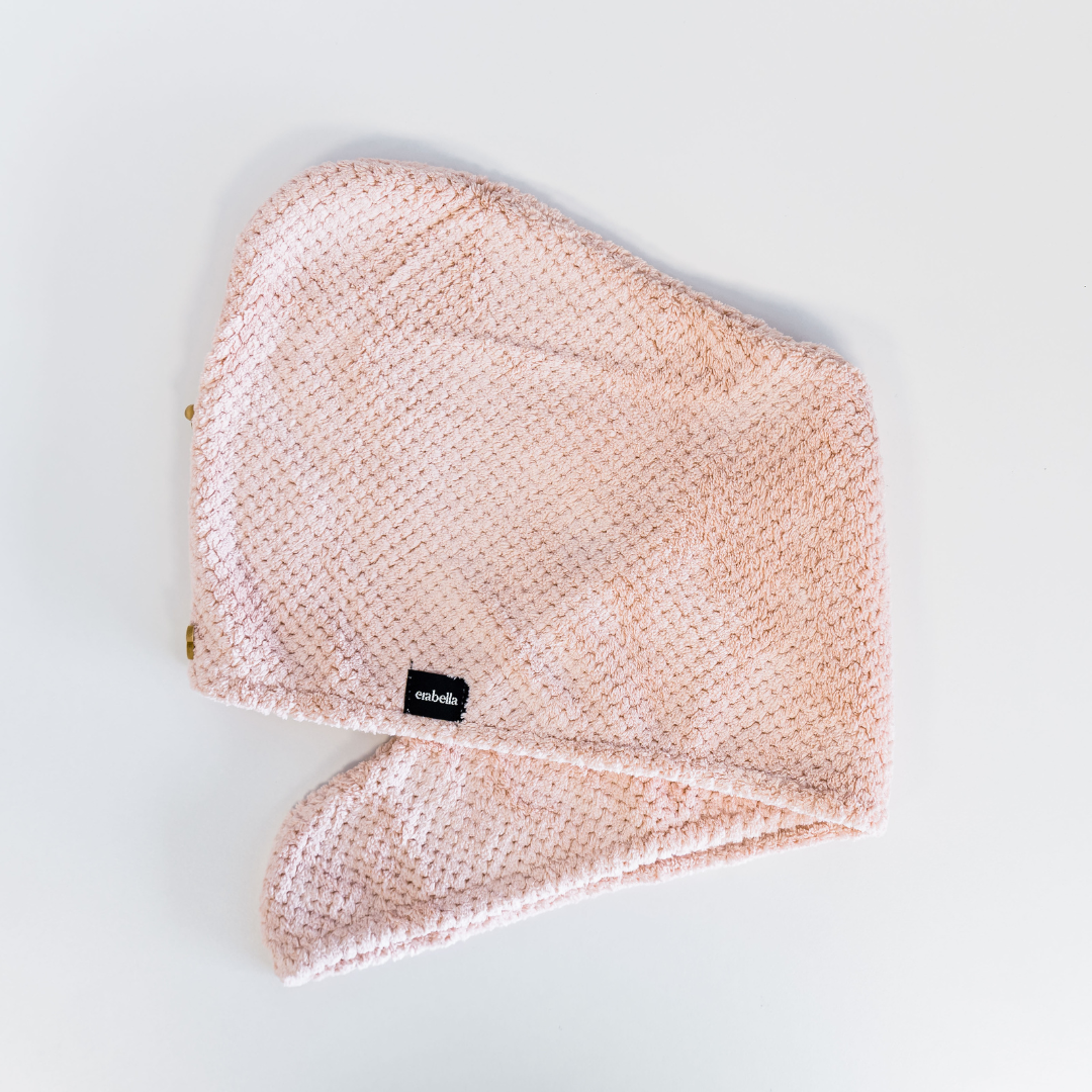 Hair towel Dusty pink laying down
