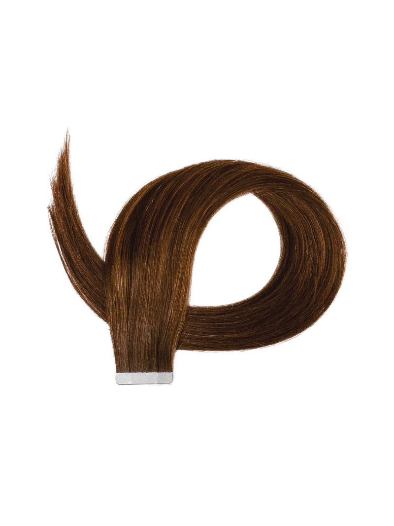 Tape- in Chestnut Brown Hair Extensions tapes