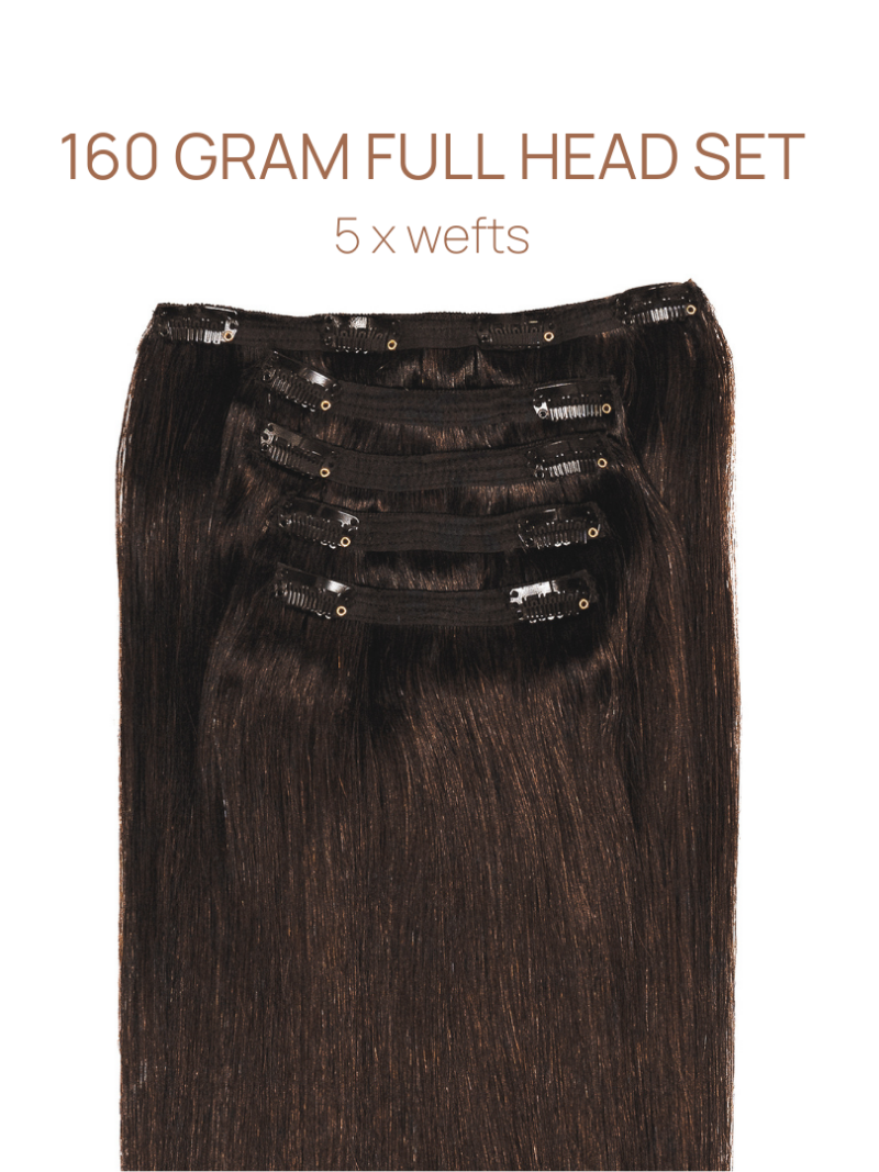 Clip-in Dark Brown Hair Extensions clips