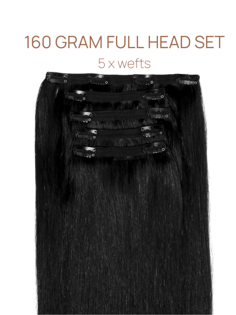 Clip-in Dark Brown Hair Extensions clips